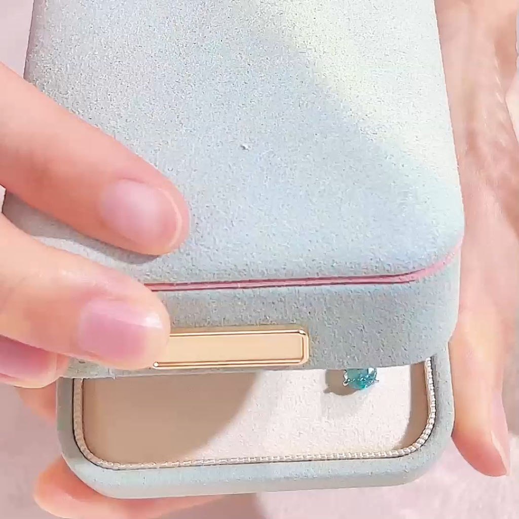 Aurora Geometry Pear Shape Lab Sapphire Paraiba S925 Silver Drop Earrings MSE-783