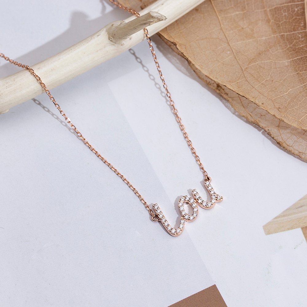 Aurora Geometry Round Shape Lab Diamond E VVS2 10K Rose Gold Pendant Necklace MSN-857