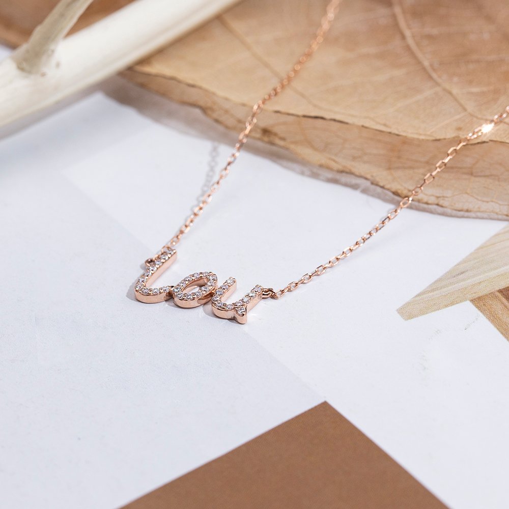 Aurora Geometry Round Shape Lab Diamond E VVS2 10K Rose Gold Pendant Necklace MSN-857