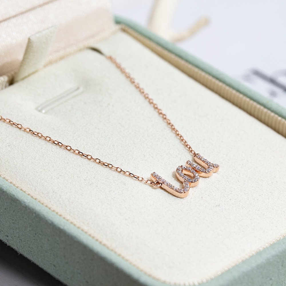 Aurora Geometry Round Shape Lab Diamond E VVS2 10K Rose Gold Pendant Necklace MSN-857