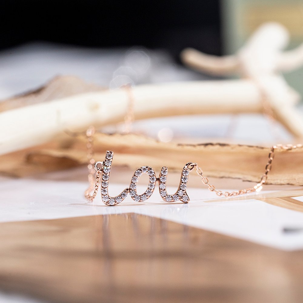 Aurora Geometry Round Shape Lab Diamond E VVS2 10K Rose Gold Pendant Necklace MSN-857