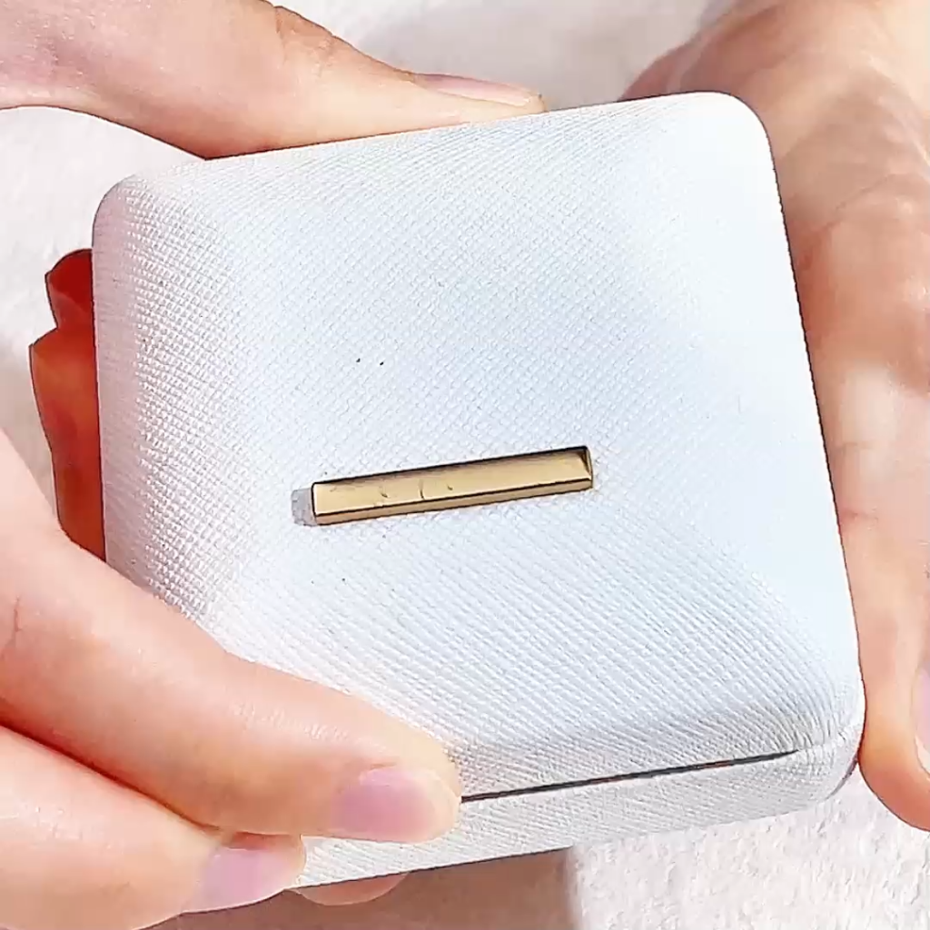 Aurora Geometry Emerald Cut Lab Grown Aquamarine 10CT Solitaire PT950 Ring MSR-1691